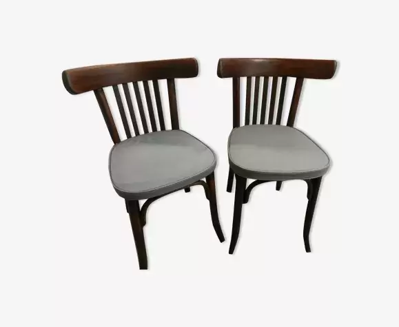 Paire de chaises de bistrot tres belle manufacture original